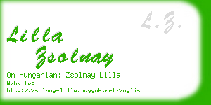 lilla zsolnay business card